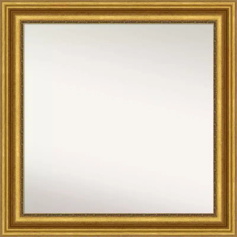32" x 32" Non-Beveled Parlor Wall Mirror with Polystyrene Frame - Amanti Art