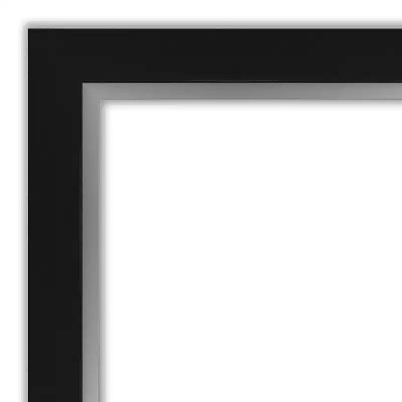 Specchio da parete quadrato - 80 x 80 cm, cornice nera e argento