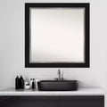 Specchio da parete quadrato - 80 x 80 cm, cornice nera e argento