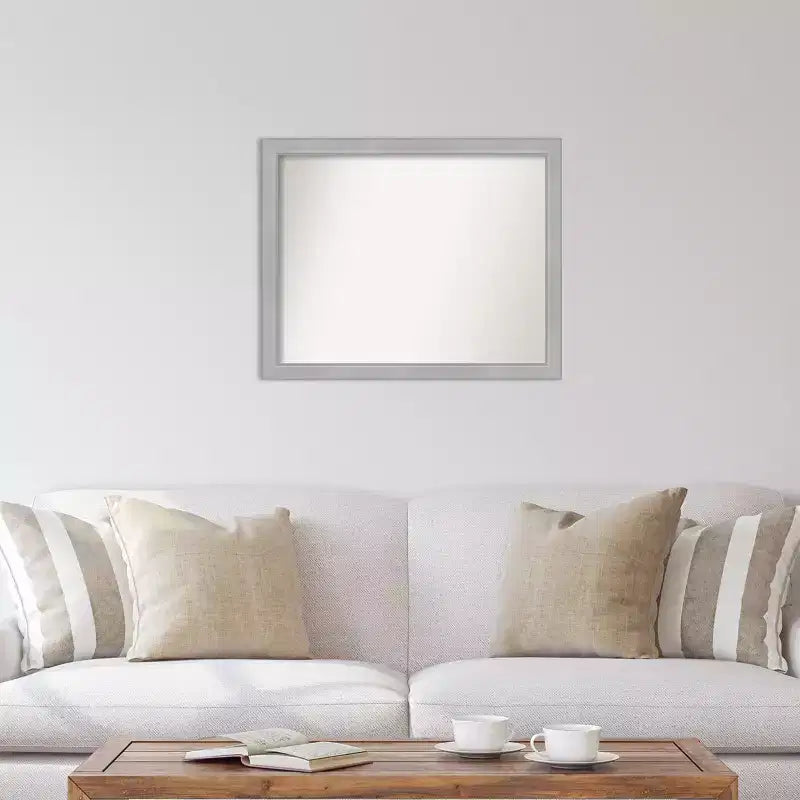 Specchio da parete con cornice in nichel spazzolato - 30,5 x 24,5 pollici
