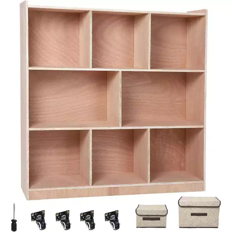 8-Section Cubbies for Classrooms,Mobile Tray Storage Cabinet,Cubby Storage Cabinet, Compartment Storage,Classroom Furniture for Home,Daycare Preschool