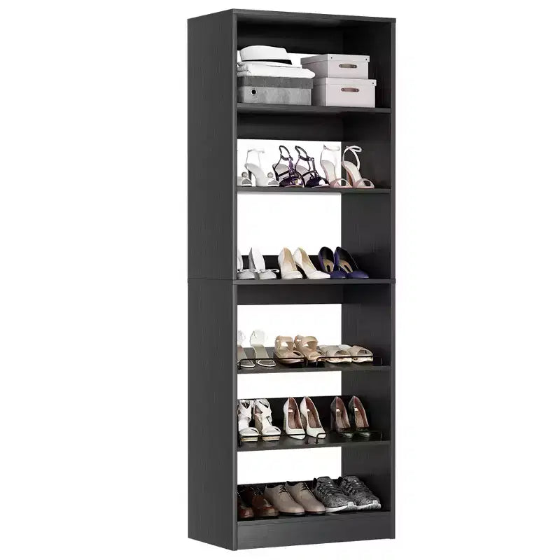 Scarpiera a torre a 6 ripiani - Organizer per scarpe in legno da 80".