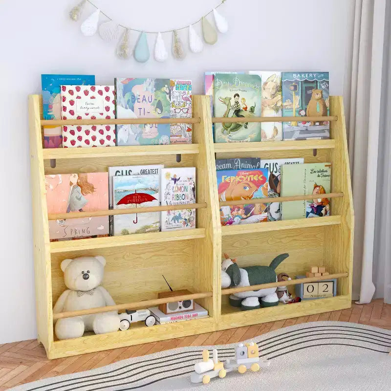 Libreria per bambini a 3 ripiani con frontalino