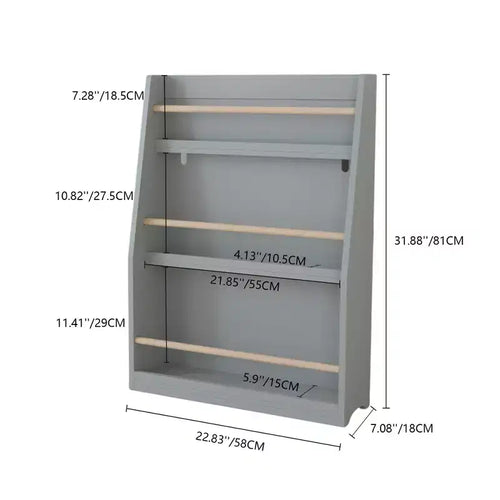 Libreria per bambini a 3 ripiani con frontalino