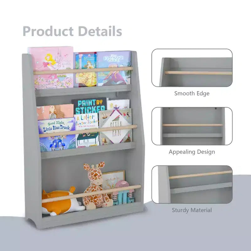 Libreria per bambini a 3 ripiani con frontalino