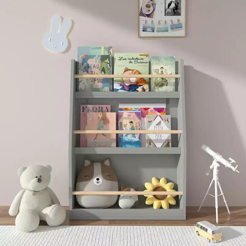 Libreria per bambini a 3 ripiani con frontalino