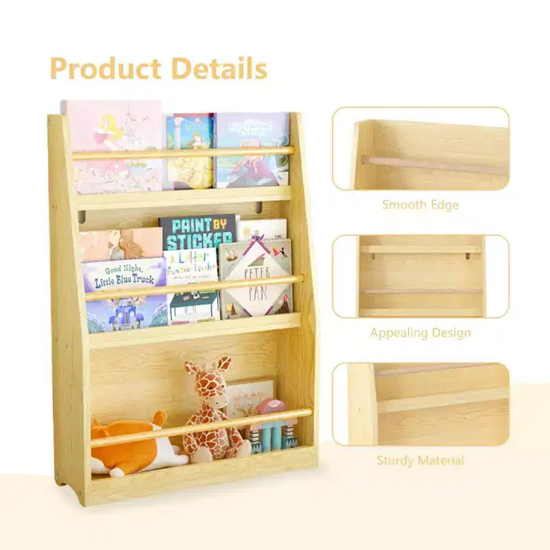 Libreria per bambini a 3 ripiani con frontalino
