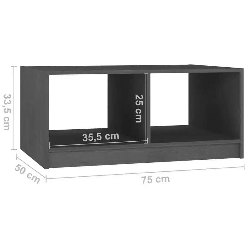 Tavolino da caffè in legno massello di pino – 75 x 33,5 cm – Diversi colori