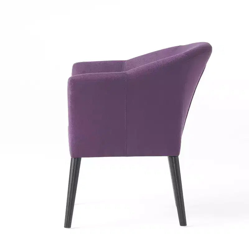 Poltroncina d'appoggio imbottita, senza braccioli e con schienale basso, per soggiorno e camera da letto