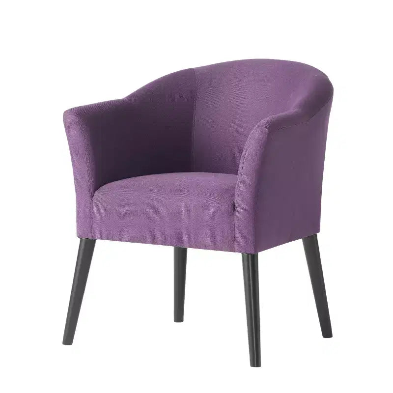 Poltroncina d'appoggio imbottita, senza braccioli e con schienale basso, per soggiorno e camera da letto