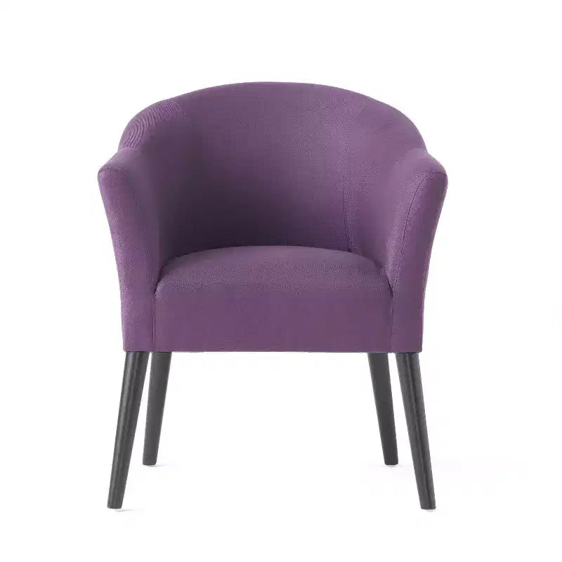 Poltroncina d'appoggio imbottita, senza braccioli e con schienale basso, per soggiorno e camera da letto