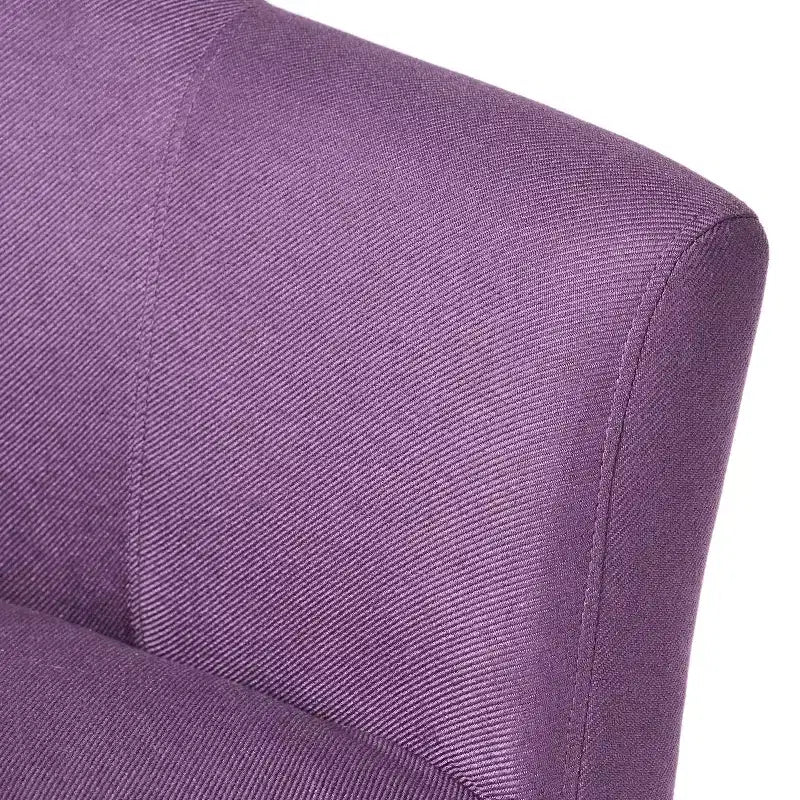 Poltroncina d'appoggio imbottita, senza braccioli e con schienale basso, per soggiorno e camera da letto