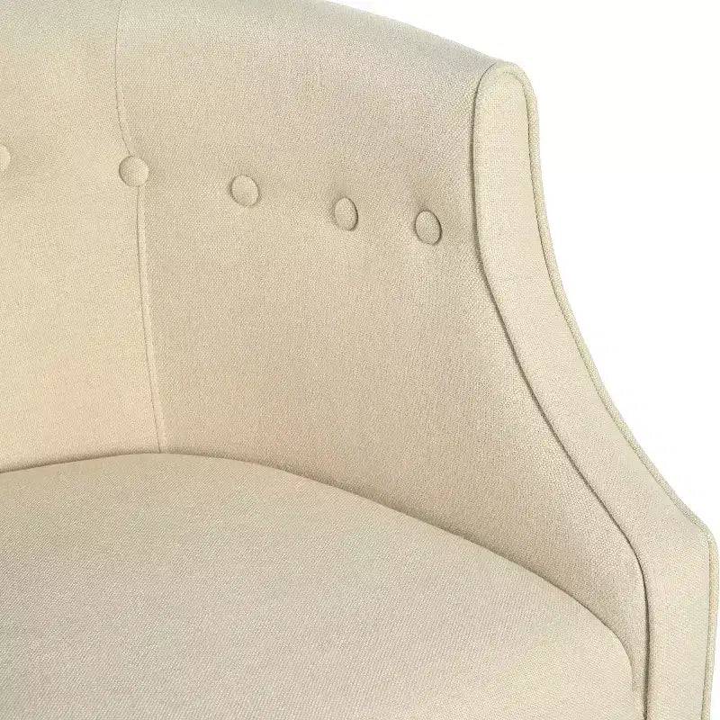 Poltrona Club moderna capitonné con gambe in legno di betulla