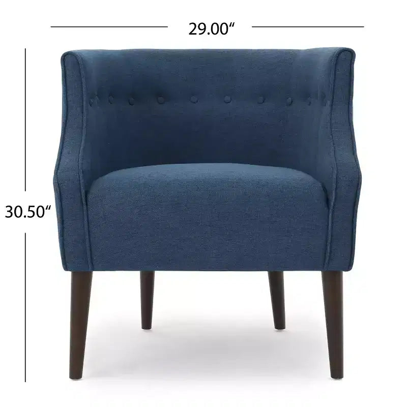 Poltrona Club moderna capitonné con gambe in legno di betulla