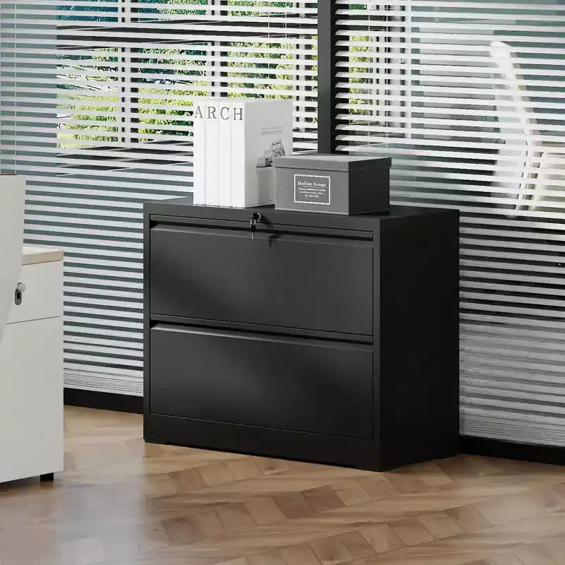 Classificatore metallico a 2 cassetti con serratura – Bianco