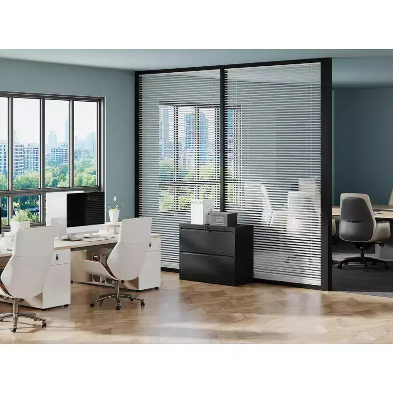 Classificatore metallico a 2 cassetti con serratura – Bianco
