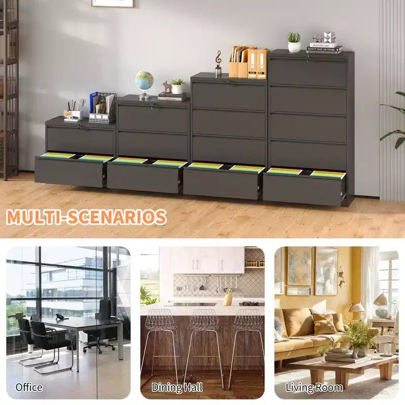 Classificatore metallico a 2 cassetti con serratura – Bianco