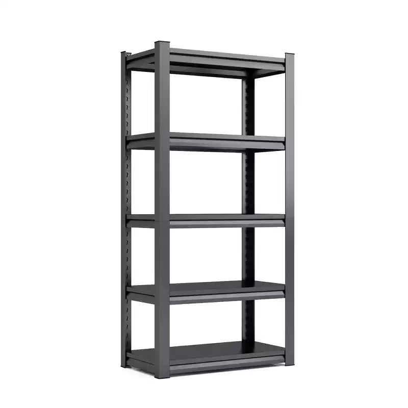 VIYET 63 5-Tier Heavy-Duty Metal Storage Shelves - 2000lbs Capacity Adjustable Shelving Unit for Garage, Kitchen & Pantry, Black