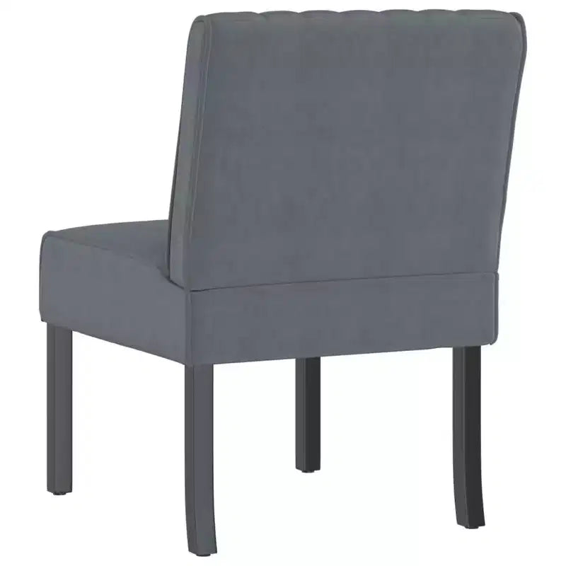 Sedia Slipper in Velluto Grigio Scuro
