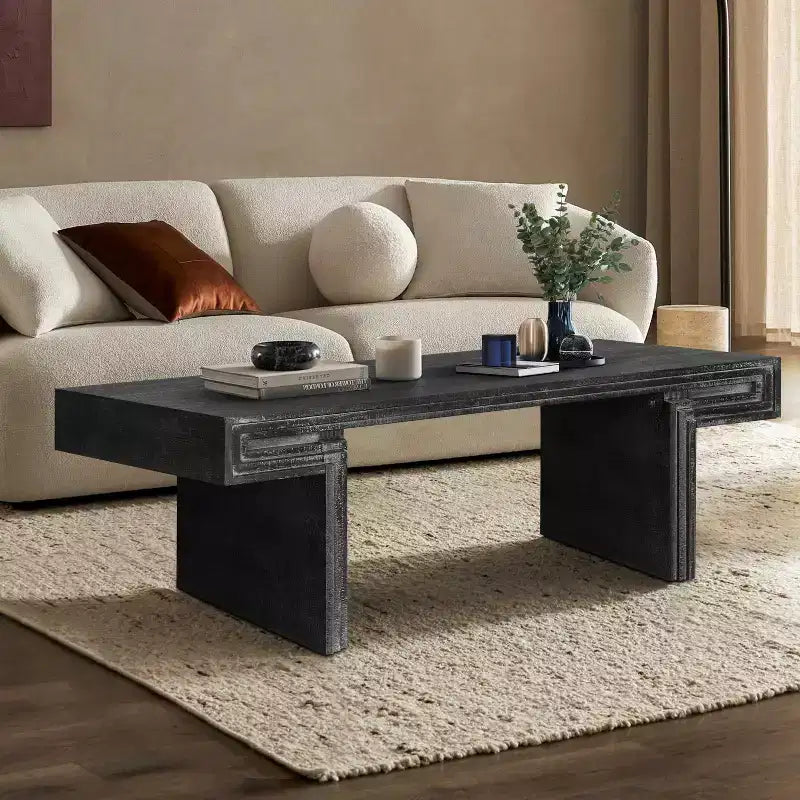 Consolle industriale vintage con finitura in legno invecchiato