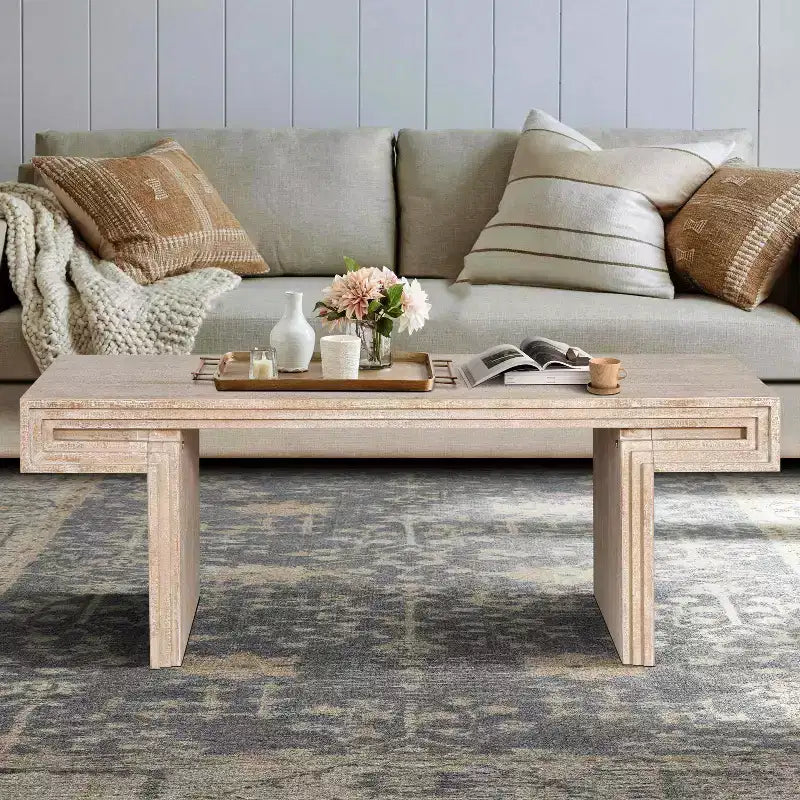 Consolle industriale vintage con finitura in legno invecchiato