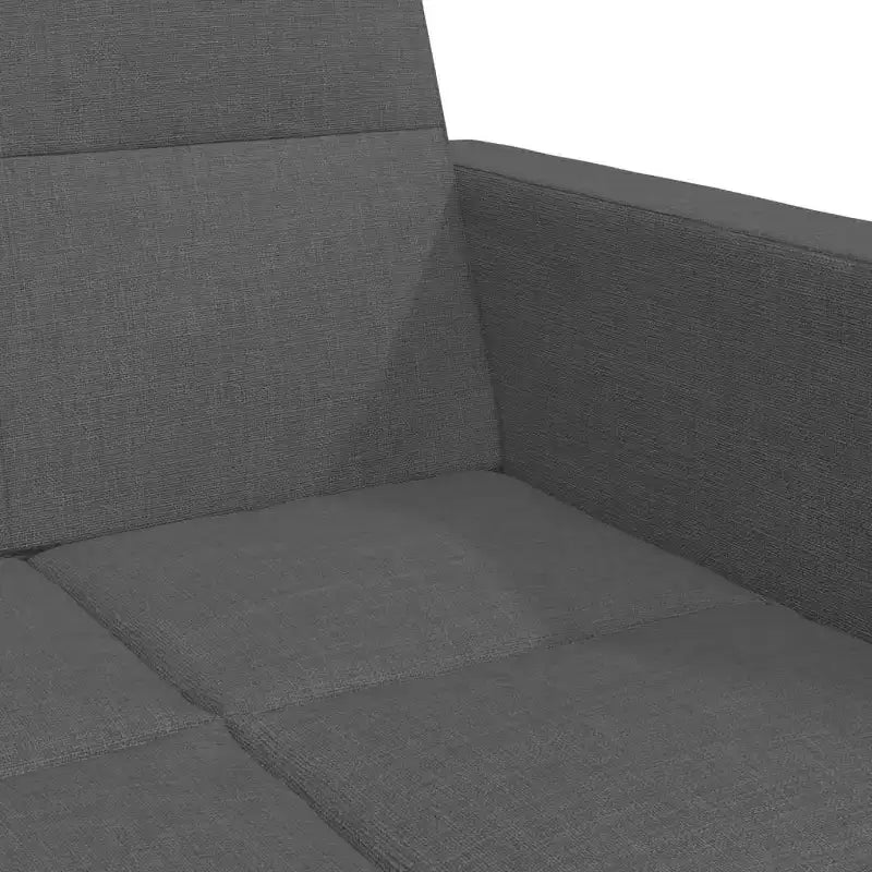 Divano Letto 2 Posti con Pouf – Rivestimento in Tessuto