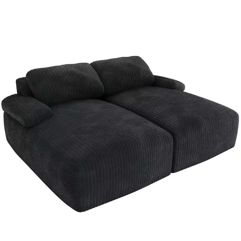 Divano a nuvola con doppia chaise longue oversize da 80 pollici e seduta profonda