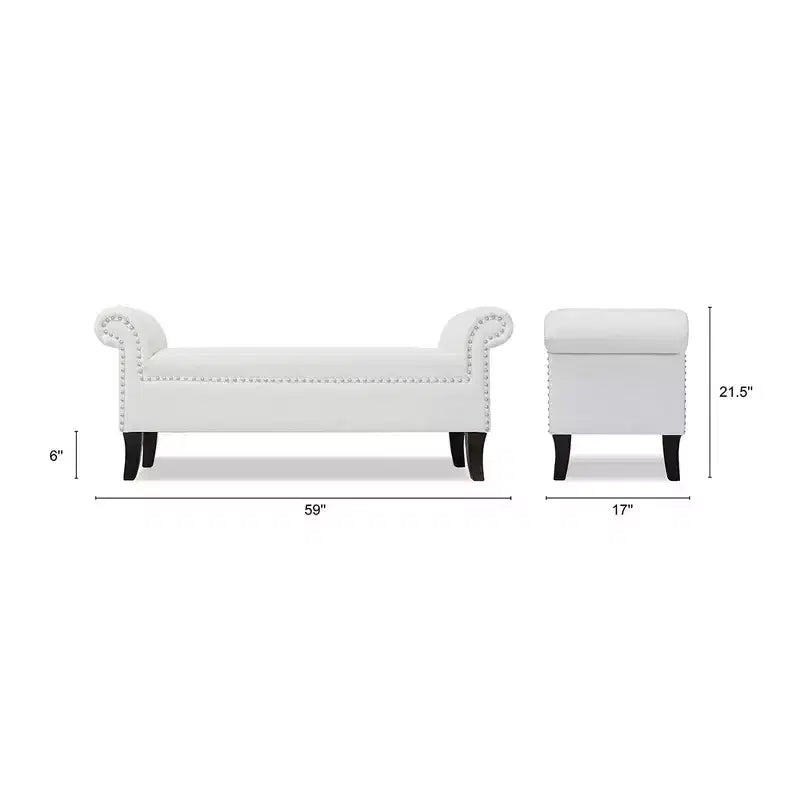 Panca accentata Kathy Roll Arm
