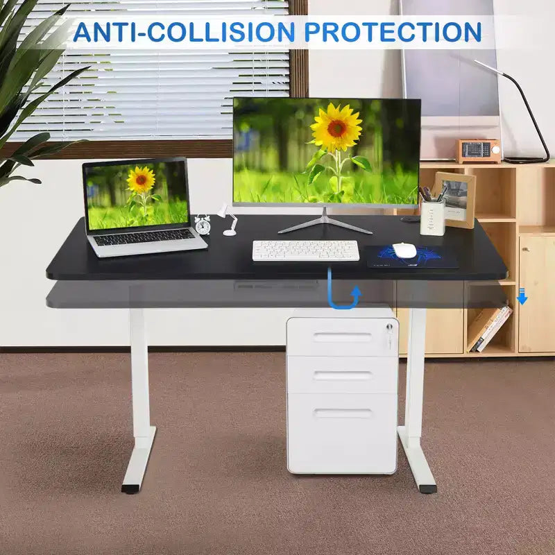 Struttura Scrivania Elettrica Regolabile in Altezza – Base con Doppio Motore, 3 Preimpostazioni di Memoria e Controllo Touch