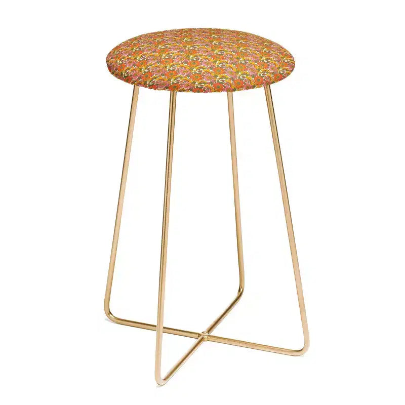 Sgabello da bar alto Spring Retro Floral