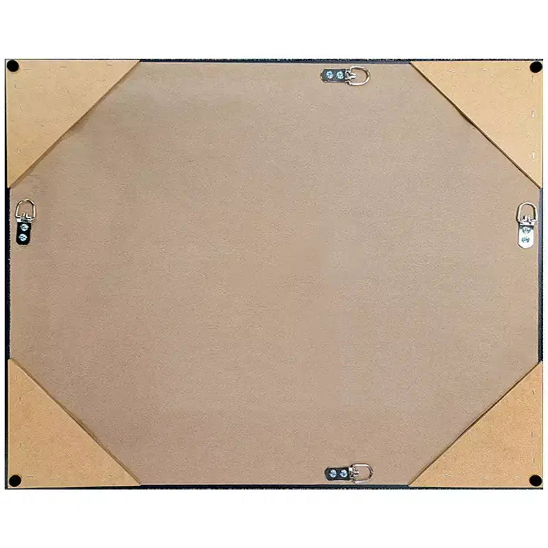 Specchio da bagno da parete non smussato con cornice effetto legno grigio