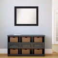 Specchio da parete per bagno non smussato con cornice nera