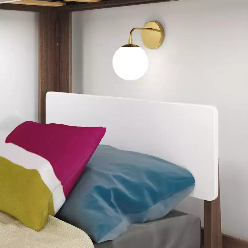 Letto a castello a L doppio su doppio, stile moderno di metà secolo